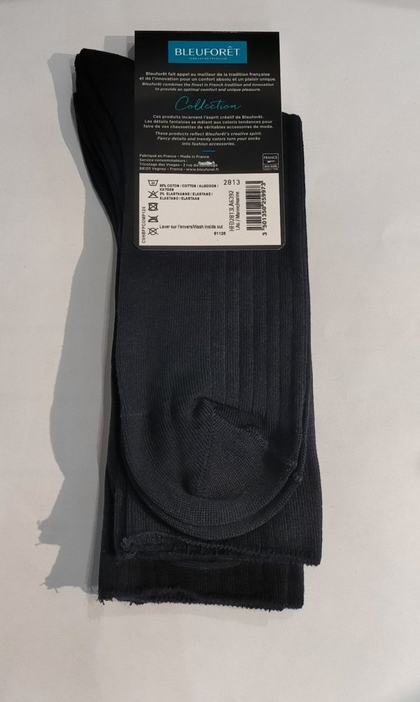 Lot de 2 paires de chaussettes Bleuforêt, non comprimant, fil d'Écosse, marine